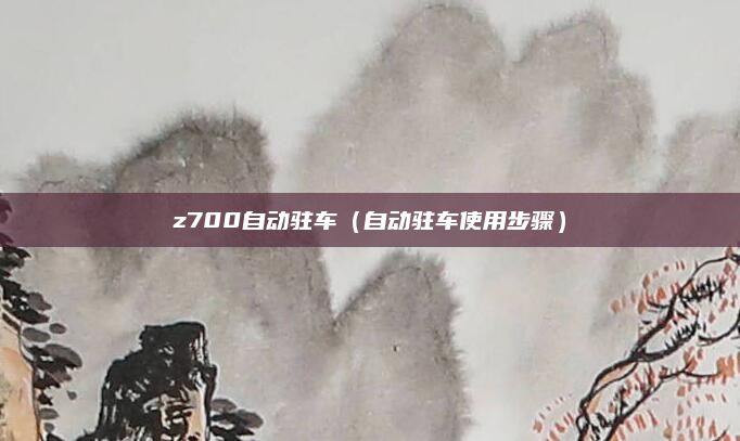 z700自动驻车（自动驻车使用步骤）
