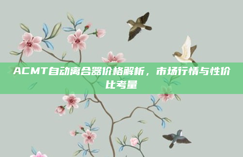 ACMT自动离合器价格解析，市场行情与性价比考量