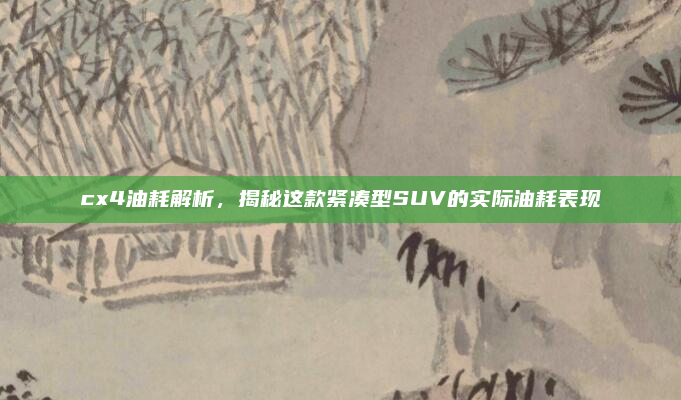 cx4油耗解析,揭秘这款紧凑型SUV的实际油耗表现