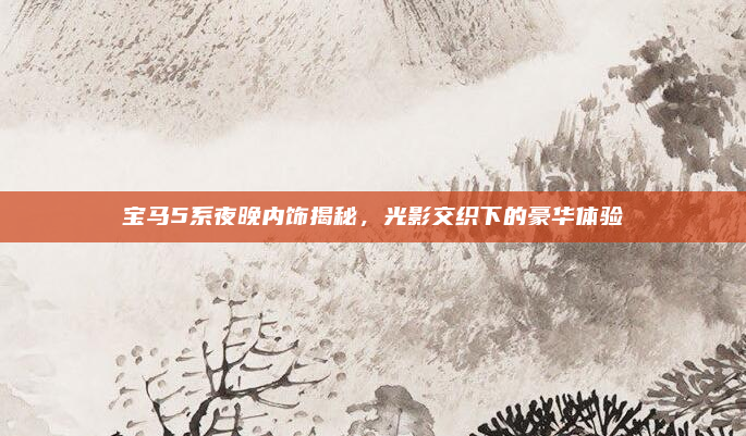 宝马5系夜晚内饰揭秘,光影交织下的豪华体验