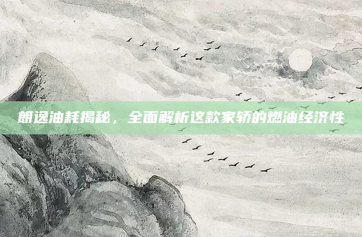 朗逸油耗揭秘,全面解析这款家轿的燃油经济性