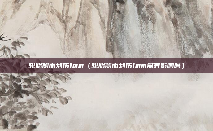 轮胎侧面划伤1mm（轮胎侧面划伤1mm深有影响吗）