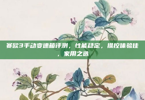赛欧3手动变速箱评测，性能稳定，操控体验佳，家用之选
