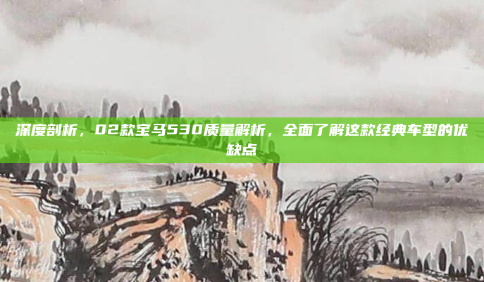 深度剖析,02款宝马530质量解析,全面了解这款经典车型的优缺点