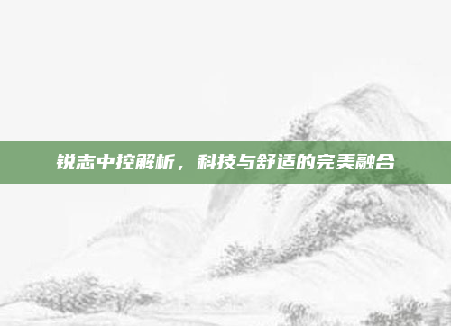 锐志中控解析,科技与舒适的完美融合