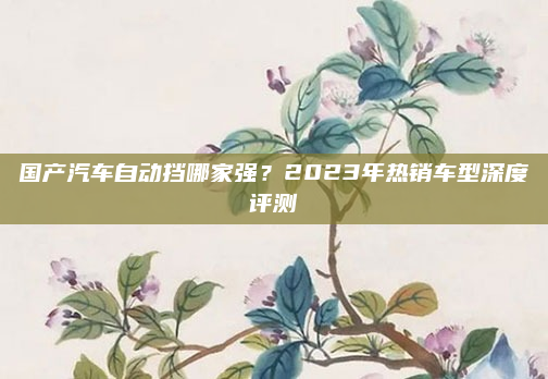国产汽车自动挡哪家强?2023年热销车型深度评测