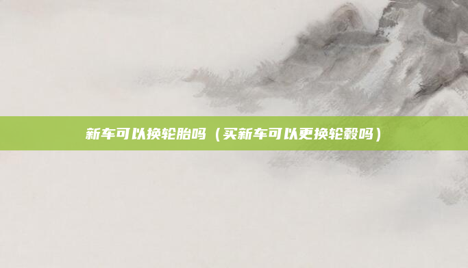新车可以换轮胎吗（买新车可以更换轮毂吗）