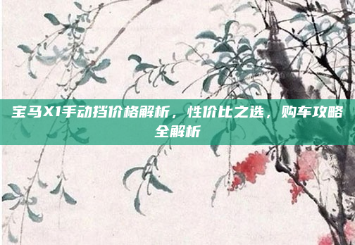 宝马X1手动挡价格解析,性价比之选,购车攻略全解析