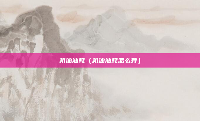 机油油耗（机油油耗怎么算）
