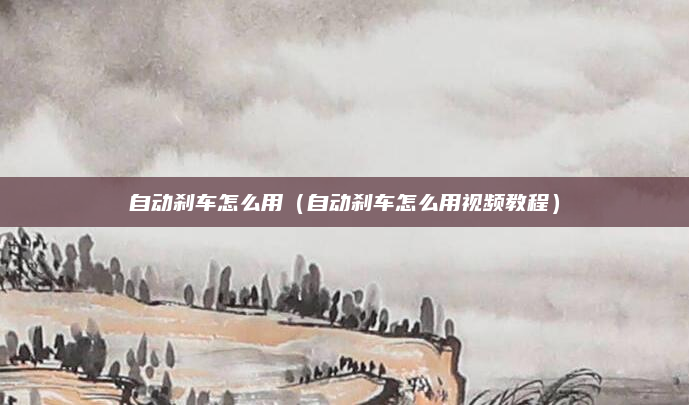自动刹车怎么用（自动刹车怎么用视频教程）