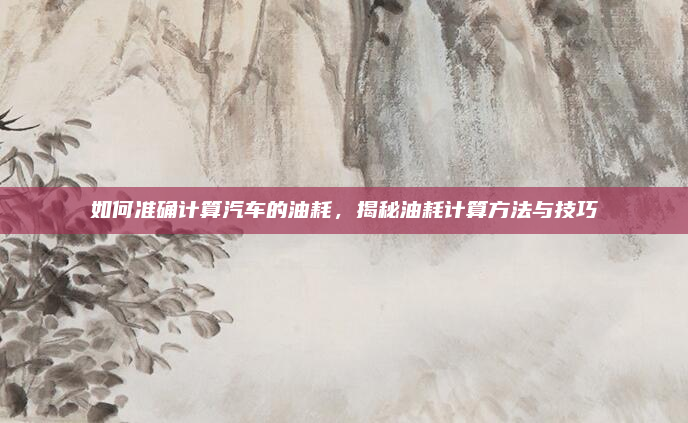 如何准确计算汽车的油耗,揭秘油耗计算方法与技巧