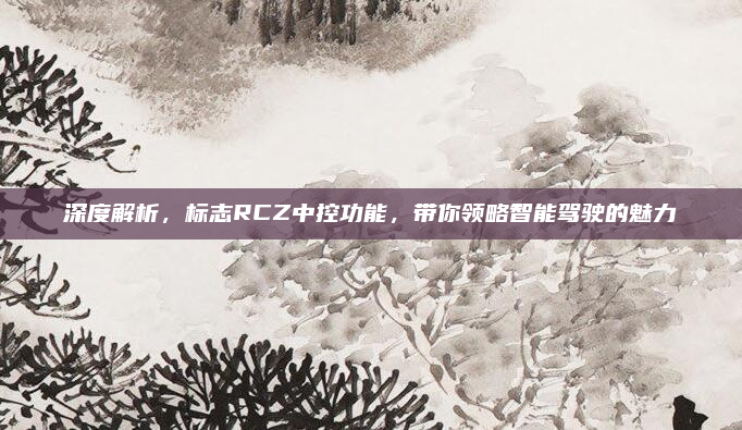 深度解析,标志RCZ中控功能,带你领略智能驾驶的魅力