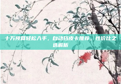 十万预算轻松入手,自动挡皮卡推荐,性价比之选解析