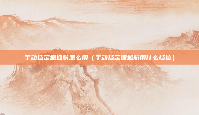 手动挡定速巡航怎么用（手动挡定速巡航用什么档位）