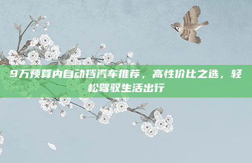 9万预算内自动挡汽车推荐,高性价比之选,轻松驾驭生活出行
