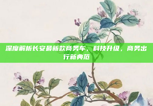 深度解析长安最新款商务车,科技升级,商务出行新典范
