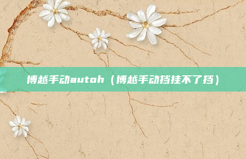 博越手动autoh（博越手动挡挂不了挡）