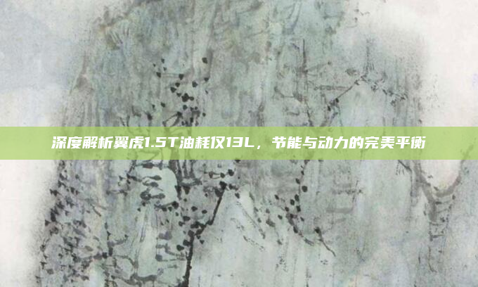 深度解析翼虎1.5T油耗仅13L，节能与动力的完美平衡