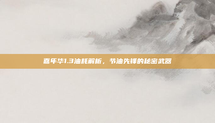 嘉年华1.3油耗解析,节油先锋的秘密武器