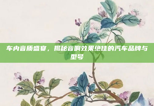 车内音质盛宴,揭秘音响效果绝佳的汽车品牌与型号