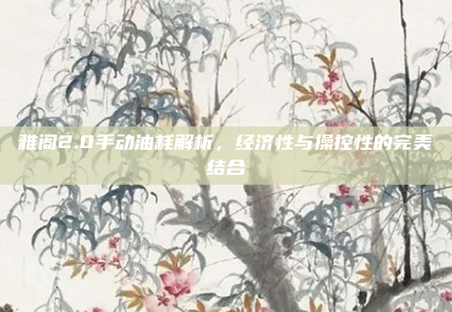 雅阁2.0手动油耗解析，经济性与操控性的完美结合