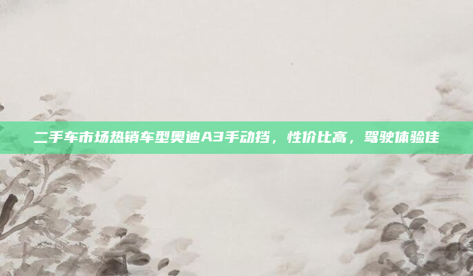 二手车市场热销车型奥迪A3手动挡,性价比高,驾驶体验佳