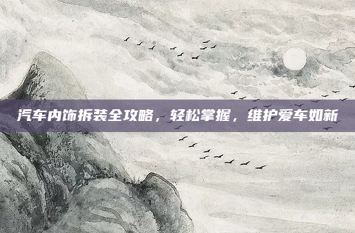 汽车内饰拆装全攻略，轻松掌握，维护爱车如新