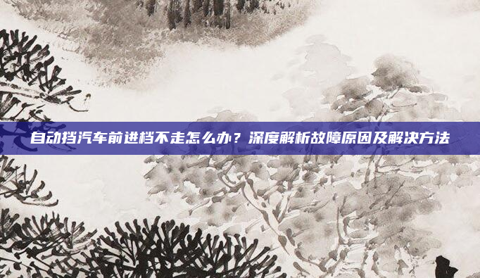 自动挡汽车前进档不走怎么办?深度解析故障原因及解决方法