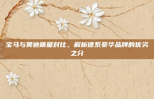 宝马与奥迪质量对比，解析德系豪华品牌的优劣之分