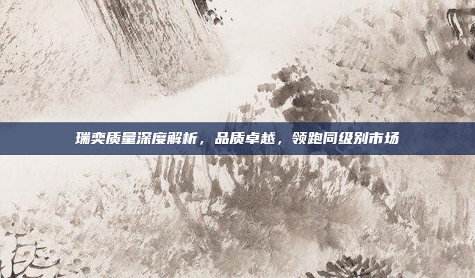 瑞奕质量深度解析,品质卓越,领跑同级别市场
