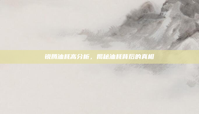 锐腾油耗高分析，揭秘油耗背后的真相
