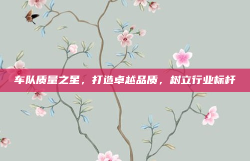 车队质量之星，打造卓越品质，树立行业标杆