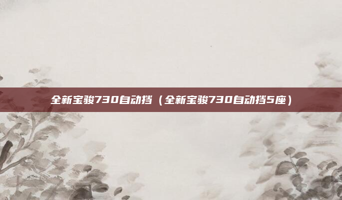 全新宝骏730自动挡（全新宝骏730自动挡5座）