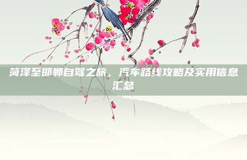 菏泽至邯郸自驾之旅,汽车路线攻略及实用信息汇总