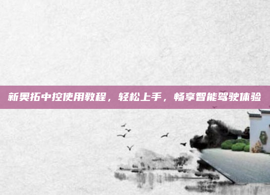 新奥拓中控使用教程,轻松上手,畅享智能驾驶体验