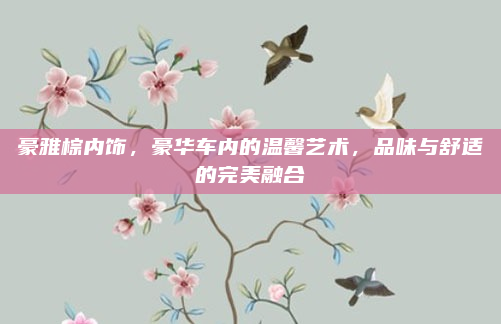 豪雅棕内饰，豪华车内的温馨艺术，品味与舒适的完美融合