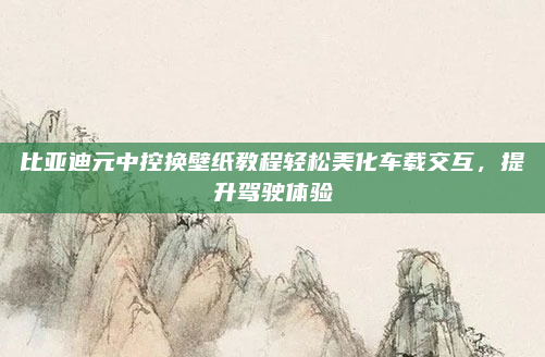 比亚迪元中控换壁纸教程轻松美化车载交互，提升驾驶体验