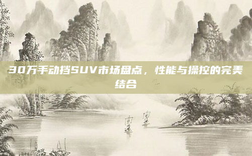 30万手动挡SUV市场盘点，性能与操控的完美结合
