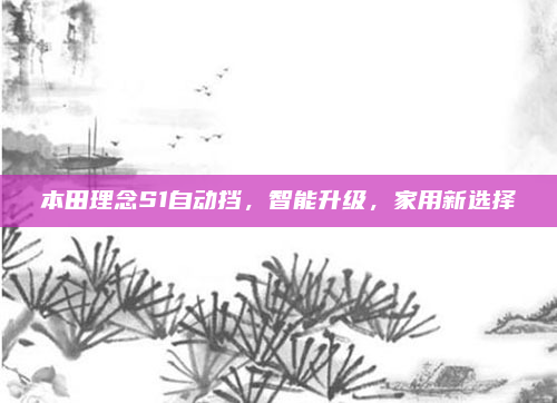 本田理念S1自动挡,智能升级,家用新选择