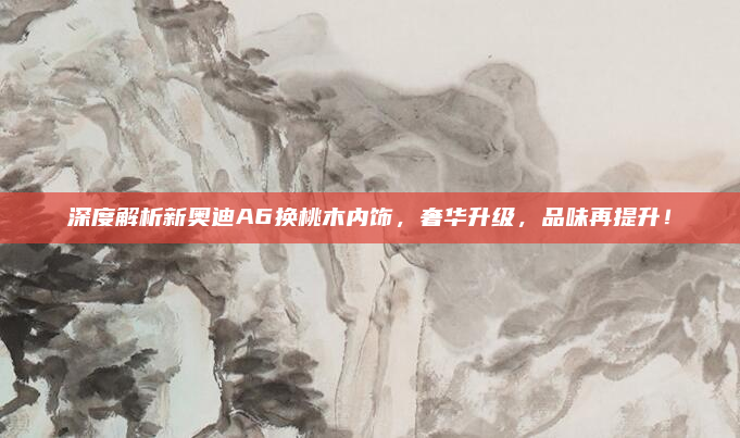 深度解析新奥迪A6换桃木内饰，奢华升级，品味再提升！
