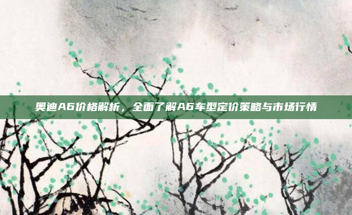 奥迪A6价格解析,全面了解A6车型定价策略与市场行情