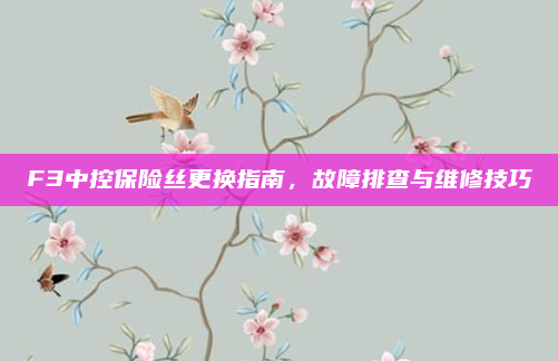 F3中控保险丝更换指南，故障排查与维修技巧