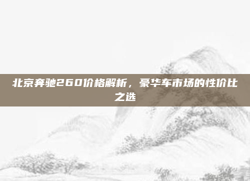 北京奔驰260价格解析,豪华车市场的性价比之选