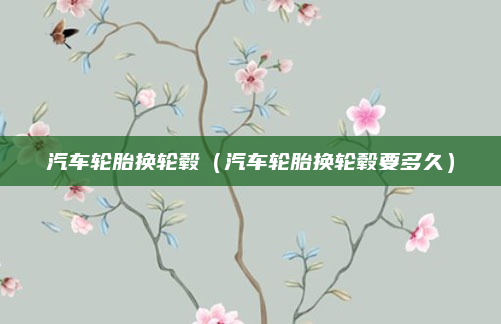 汽车轮胎换轮毂（汽车轮胎换轮毂要多久）