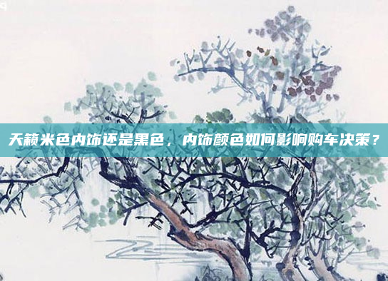 天籁米色内饰还是黑色，内饰颜色如何影响购车决策？