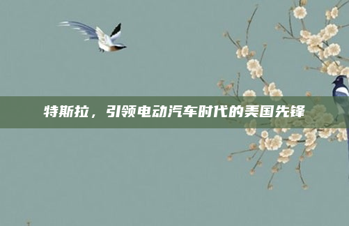 特斯拉,引领电动汽车时代的美国先锋