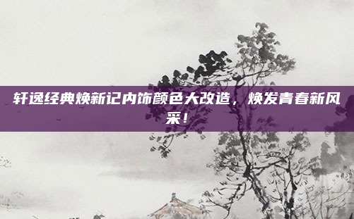 轩逸经典焕新记内饰颜色大改造，焕发青春新风采！