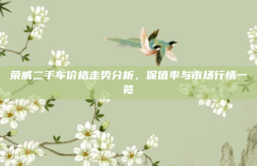 荣威二手车价格走势分析,保值率与市场行情一览