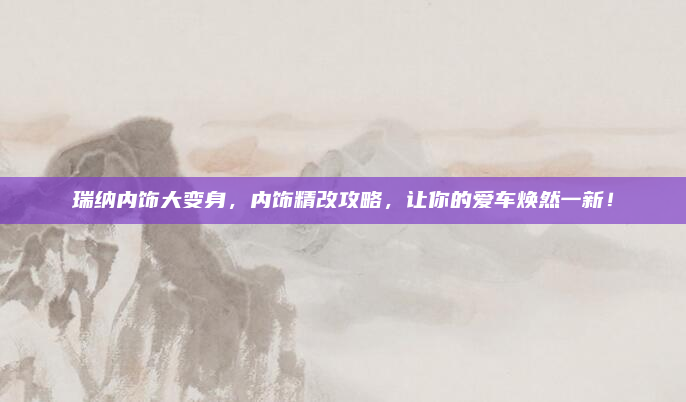 瑞纳内饰大变身,内饰精改攻略,让你的爱车焕然一新!