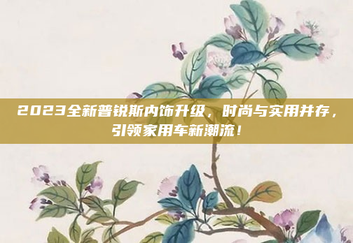 2023全新普锐斯内饰升级,时尚与实用并存,引领家用车新潮流!